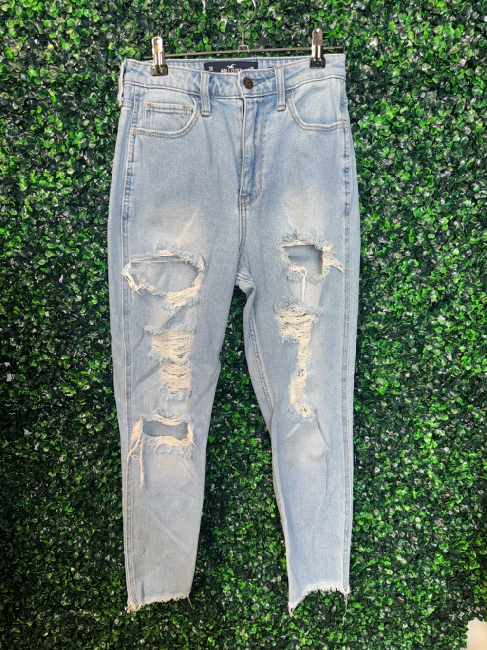 Hollister Light Blue Distressed Boyfriend Jeans